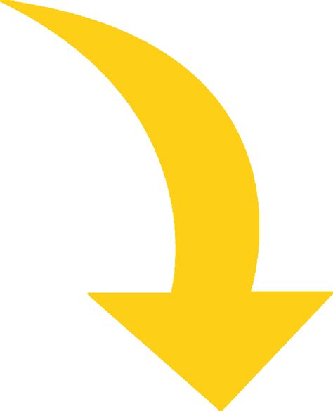 Download Hd Yellow Curved Arrow Yellow Curved Arrow Png Transparent