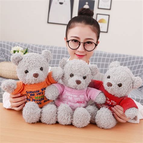 30cm Lovely Teddy Bear Stuffed Animals Plush Toy Dressing Sweater