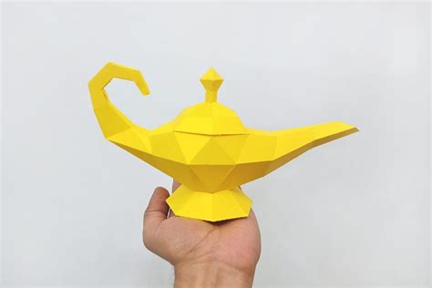 DIY Aladdin Genie Lamp D Papercraft Genie Lamp Aladdin Lamp Paper Crafts