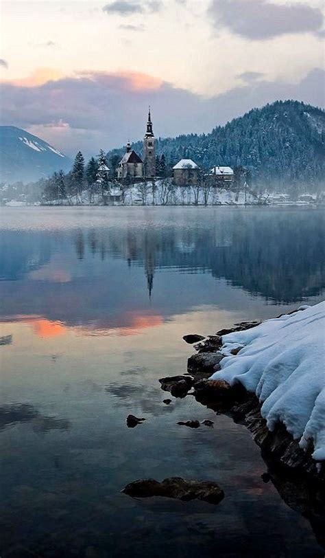 Winter Scene Lake Bled Slovenia By Aleš Komovec On 500px Places
