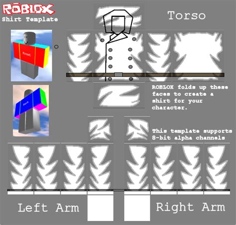 Roblox Shirt Template Shaded Transparent