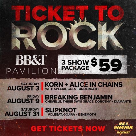 Ticket To Rock 3 Show Package