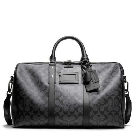 Coach Bleecker Monogram Duffle In Signature Coated Canvas in Black for ...