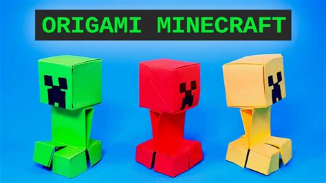 Easy Origami Minecraft Tutorial Paper Craft Ideas To Make At Home