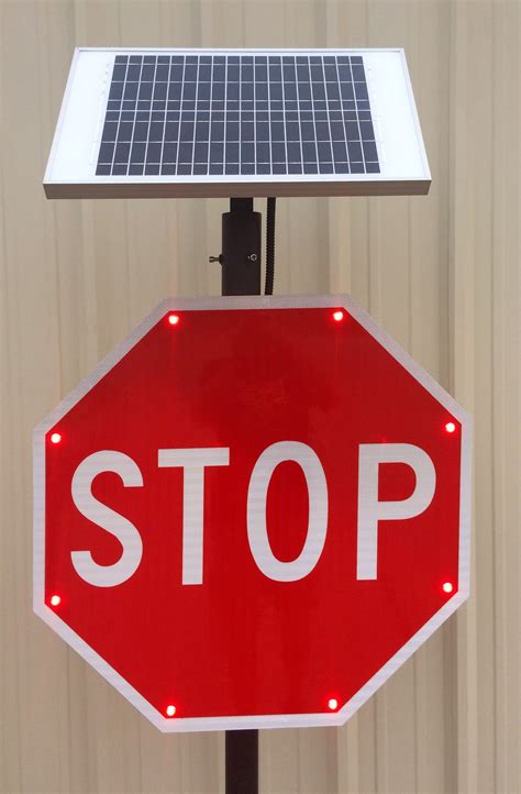 Solar Powered Led Stop Sign