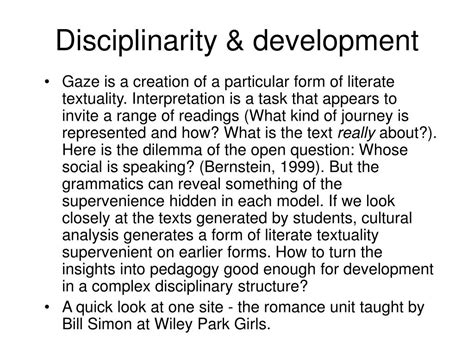 Ppt Disciplinarity And The Case Of School Subject English Powerpoint