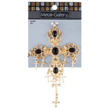 Find your new favorites in the designer sale at kate spade new york. Extra Large Gold Cross Pendant with Black Gems | Hobby Lobby | Gold cross pendant, Gold cross ...
