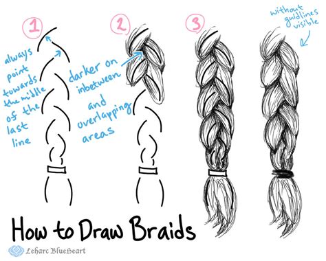 How To Draw Braids By Leharc Blueheart On Deviantart