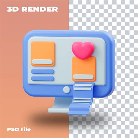 Premium Psd Psd Computer Illustration 3d Rendering 3d Icon