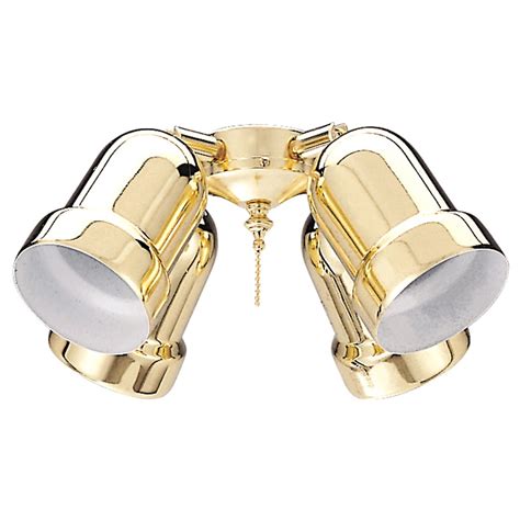 Harbor Breeze 4 Light Bright Brass Ceiling Fan Light Kit With Shade Not