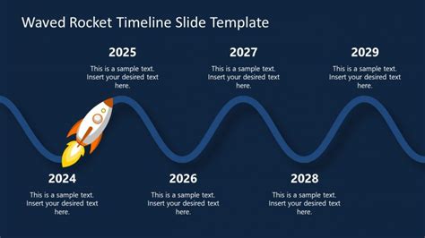 Powerpoint Timeline Template Of Rocket Ship Slidemodel