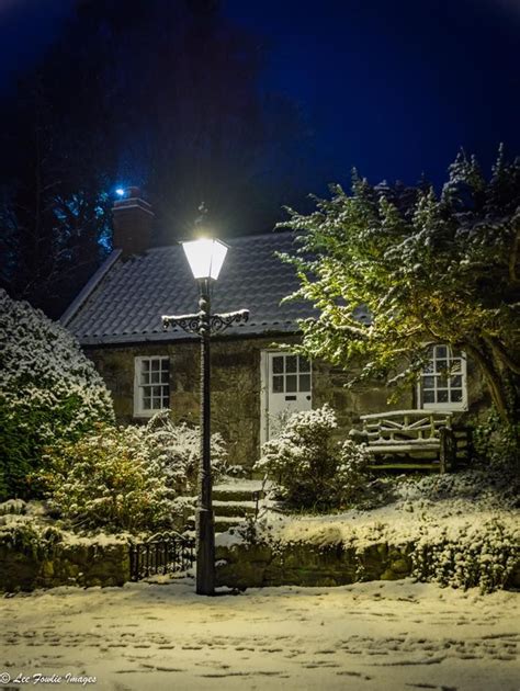 Night In The Snow Cottown Cottage Balgownie Scotland Scotland