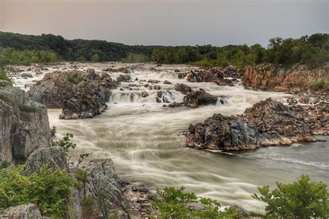 Check Out The Potomac River Rushing Through Great Falls National Park