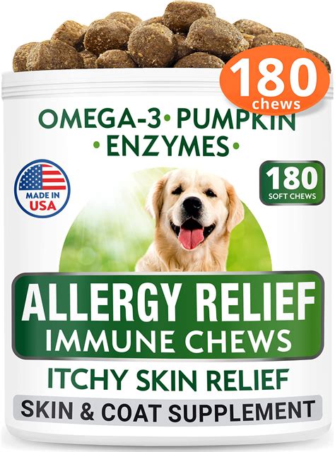 Buy Allergy Relief Dog Treats Omega 3 Pumpkin Enzymes Itchy