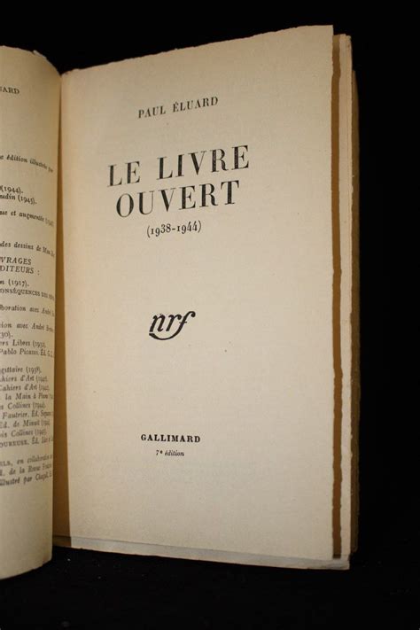 ELUARD : Le livre ouvert (1938-1944) - Autographe - Edition-Originale.com