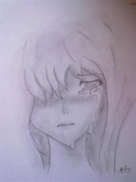 Crying Anime Girl By Ajcutiepie On Deviantart