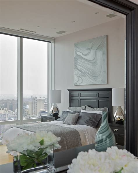 Purple Gray Paint Color Contemporary Bedroom Benjamin Moore