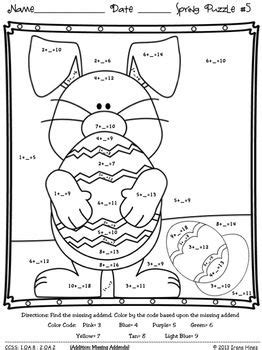 51.92 kb click the download button to see the full image of spring math coloring sheets free, and download it in your computer. Color By Number Spring Addition Math Puzzles: ~"Sum ...
