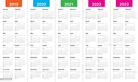 2019 2020 2021 2022 Calendars Gambaran