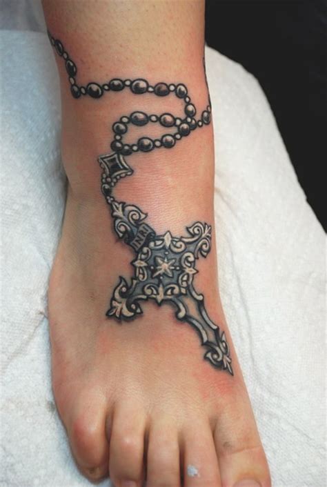 Pretty rose and cross tattoo. 60 Best Cross Tattoos - Meanings, Ideas and Designs 2019