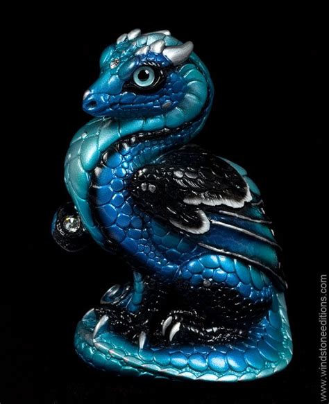 Mini Keeper Dragon Blue Morpho Blue Morpho Dragon Figurines Clay