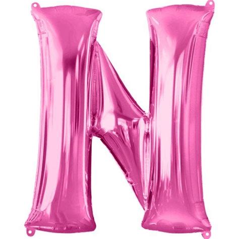 Pink Letter N Balloon 34 Foil Party Delights