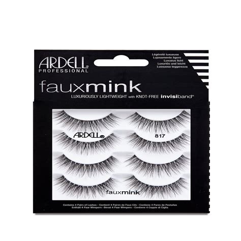 Ardell Faux Mink False Eyelashes Style 817 Pack Of 4 Pair