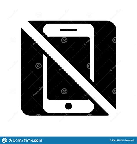 No Phone Icon Vector Isolated On White Background No Phone Sign Stock