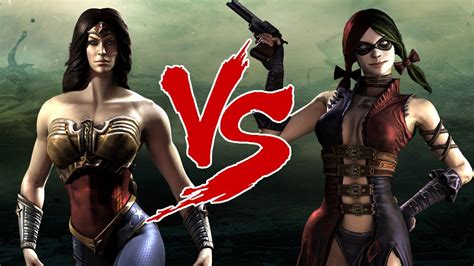 Injustice Gods Among Us Wonder Woman Vs Harley Quinn