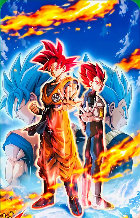Goku And Vegeta Ssj God Lr By Alvarohazard7 On Deviantart