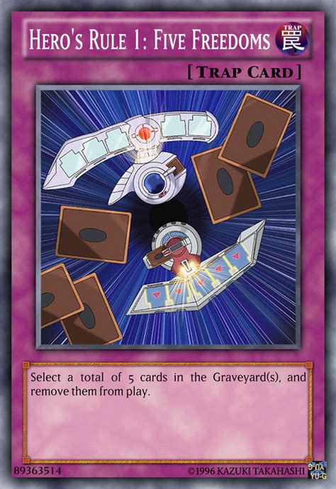 Heros Rule 1 Five Freedoms Yu Gi Oh Card Fixed By Duel Express On Deviantart Custom Yugioh