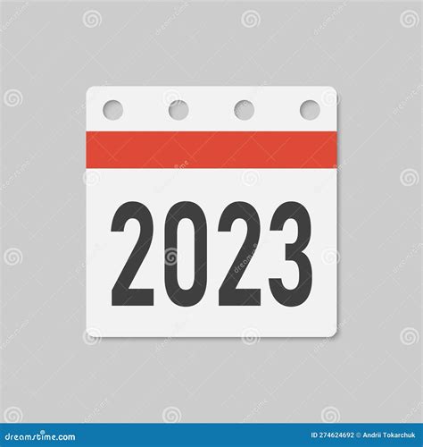 Vector Icon Calendar Year 2023 Icon Of The Year Stock Illustration