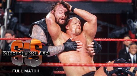 Full Match Stone Cold Steve Austin Vs Undertaker Wwe Title Match Summerslam 1998 Youtube