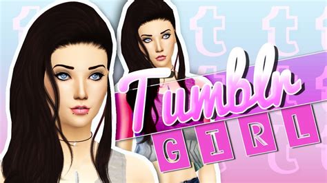 the sims 4 create a sim tumblr girl collab youtube