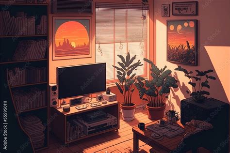 lofi room beautiful chill atmospheric wallpaper background lo fi hip hop style anime and