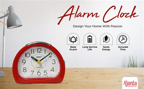 Buy Ajanta Orpat Time Piece Beep Alarm Clock Small140x114x74 Mm Red