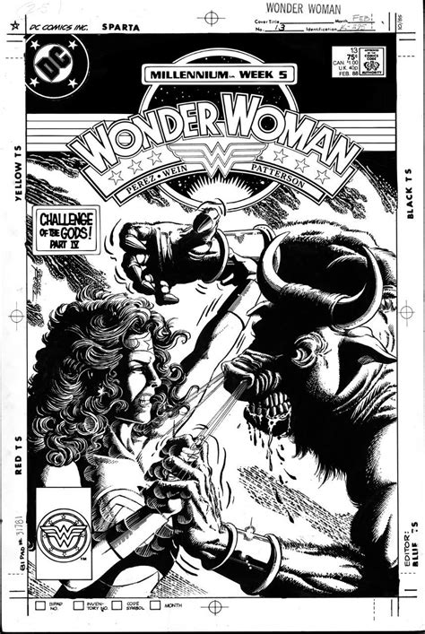 Perez George Wonder Woman 13 Cover Wonder Woman Vs Minotaur In Stephen Donnelly S Perez