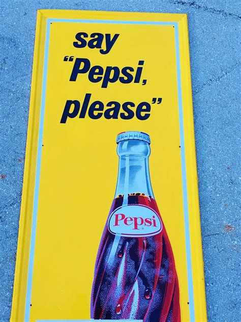 1960s Pepsi Cola Tin Litho Sign Absolutely Stunning Condition 47 By 17