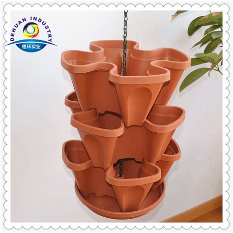 China Hanging Planters Baskets3 Tier Flower Pots Photos