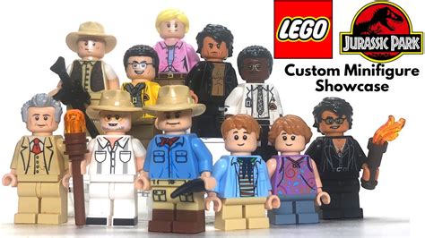 Lego Jurassic Park Custom Minifigure Showcase All Characters Youtube