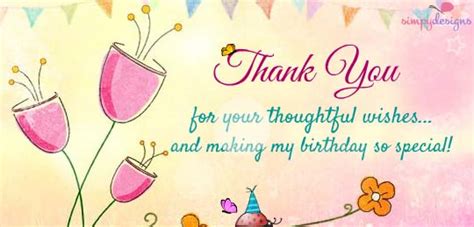 Thank You For Your Thoughtful Wishes Free Birthday Ecards 123 Greetings