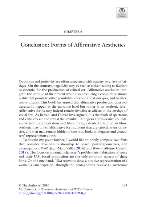 Pdf Conclusion Forms Of Affirmative Aesthetics
