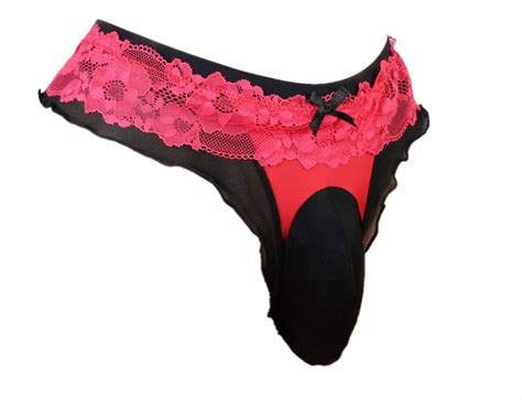 Sissy Pouch Panties Men S Lace Thong G String Bikini Briefs Hipster Hot