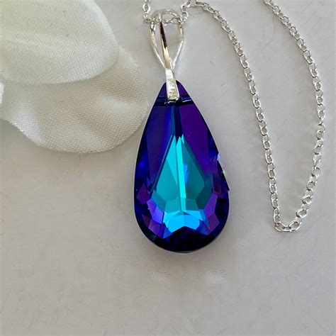 Heliotrope Primero Crystal Pear Drop Crystal Elegance