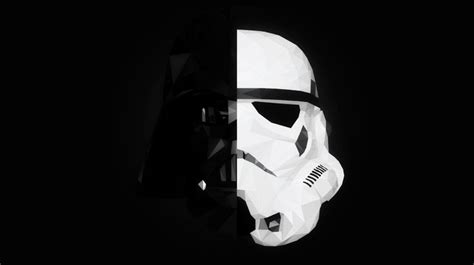 Star Wars Darth Vader Stormtrooper Splitting Minimalism Mask