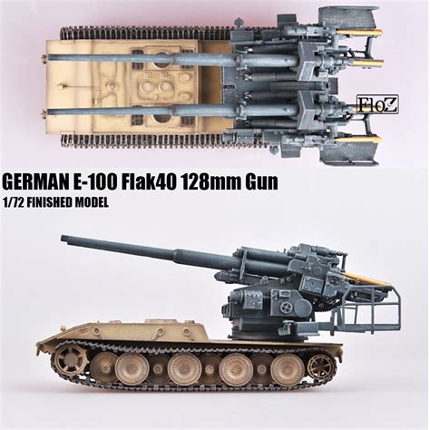 German E 100 Flak40 128mm Gun 172 Finished Model Tank Model Collect Ebay