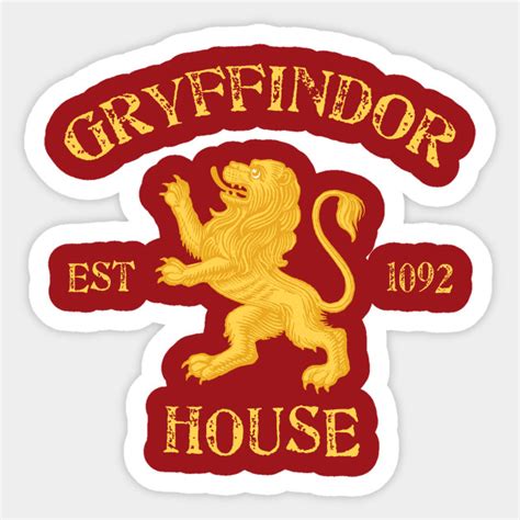 House Gryffindor Gryffindor Sticker Teepublic