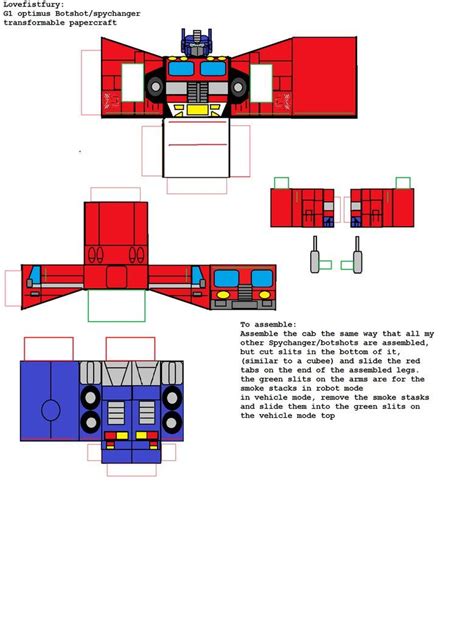 Transformable Papercraft Botshots G Optimus Prime By Lovefistfury Deviantart Com On Deviantart