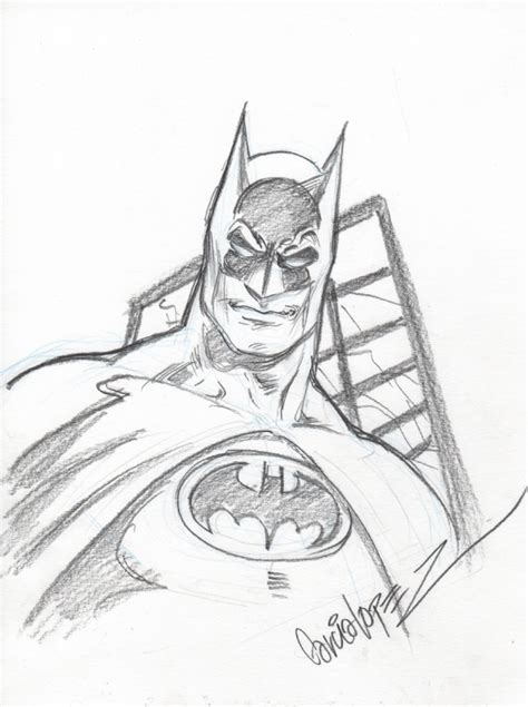 Batman By Jose Luis Garcia Lopez 9x12 In Todd Sommerfields Paper