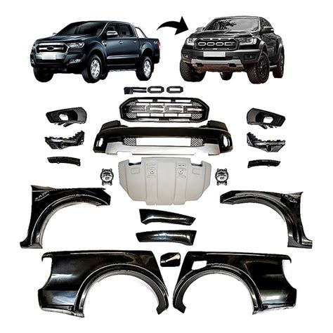 Car Front Bumper Grille Wide Face Facelift Conversion Body Kit For Ford
